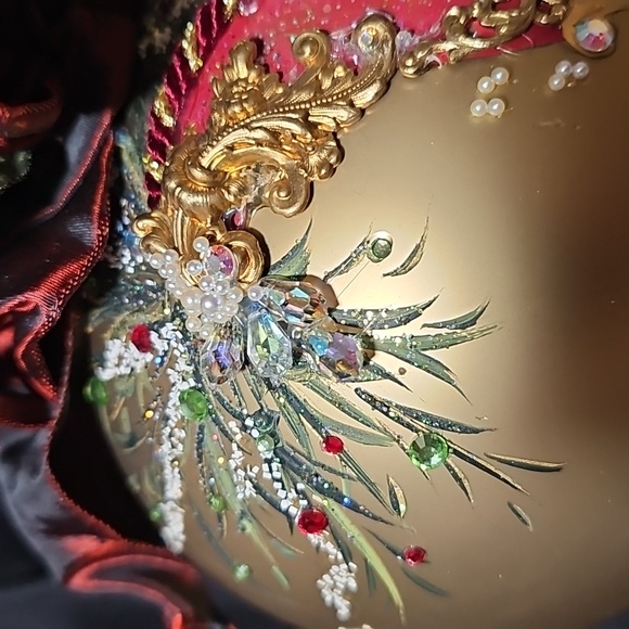 Vtg Jesica Sarabella 2001 Christmas Signed Ornament with Red Bow NWT - Picture 7 of 8